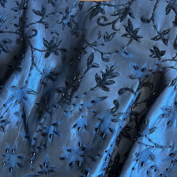 Gorgeous Vintage JS collections black beaded 2 peice formal dress   12/14 - Picture 5 of 8